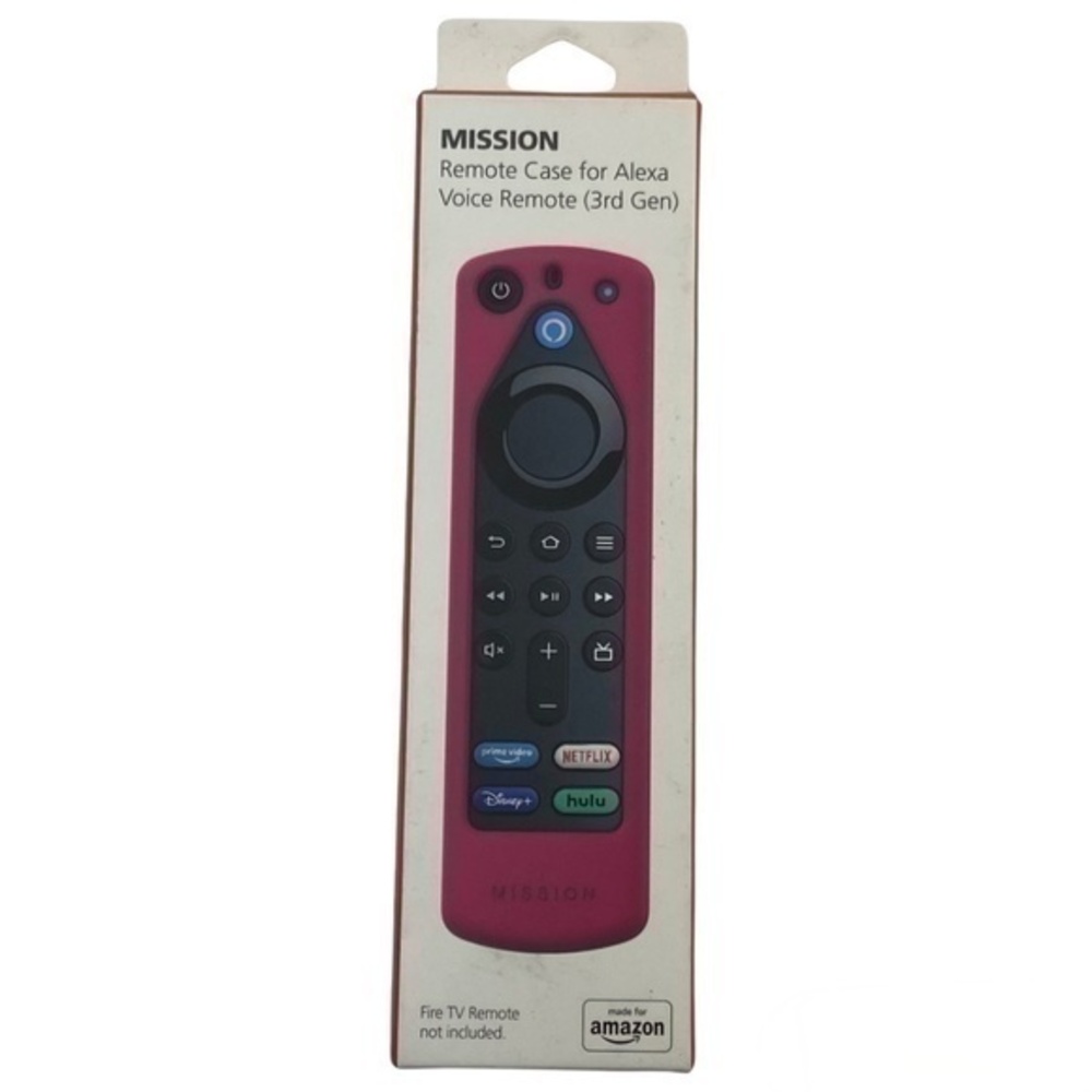 Pink Protective‎ Silicone Remote Cover Case for Alexa Voice Fire TV 3rd Gen